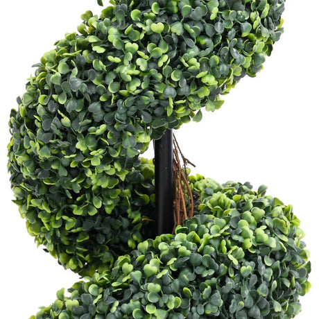 Vidaxl Künstliche Pflanze mit Topf Buxus Spiral 117 cm Grün