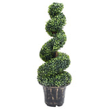 Vidaxl Künstliche Pflanze mit Topf Buxus Spiral 100 cm Grün