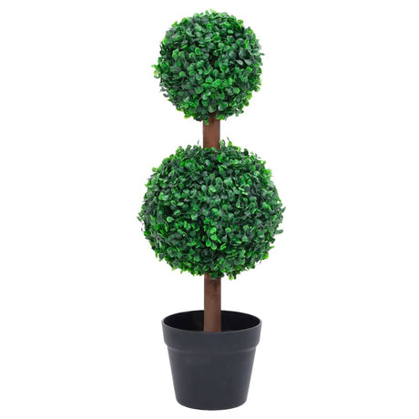 VIDAXL Künstliche Pflanze mit Potbox -Boxer sphärische Formation 60 cm Grün