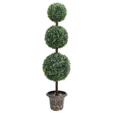 Vidaxl kënschtlech Planz mat Pot Buxus bol Formation 118 cm gréng