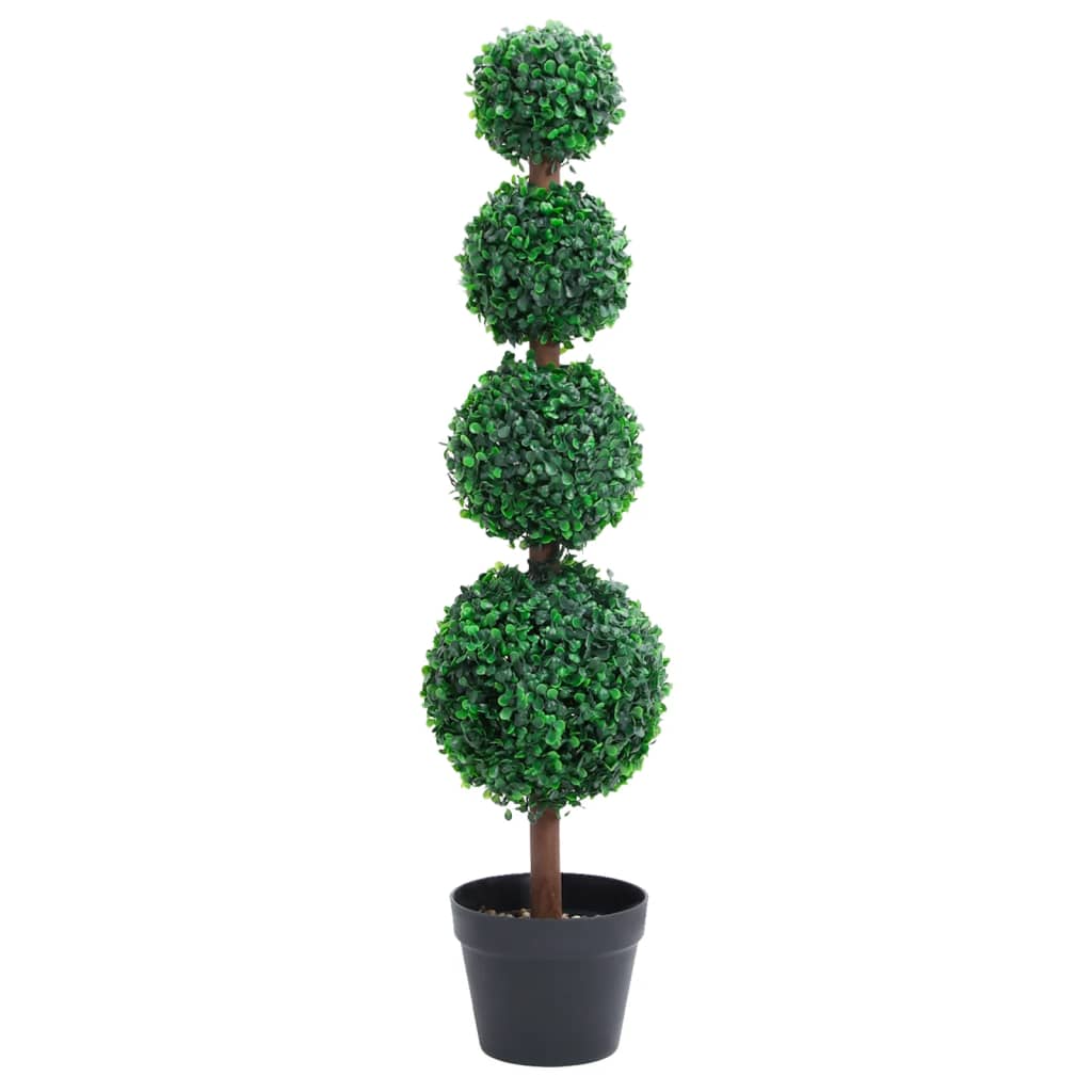 Vidaxl kënschtlech Planz mat Pot Buxus Bulp Formulaire 90 cm gréng