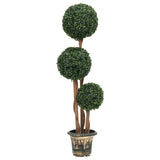 Vidaxl kënschtlech Planz mat Pot Buxus Bol Formulaire 119 cm gréng