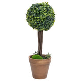 VIDAXL Künstliche Pflanzen mit Topf 2 St. Boxholz Kugelformation 56 cm Grün