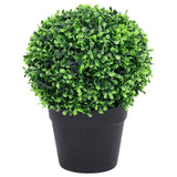 VIDAXL -Künstliche Pflanzen mit Topf 2 St buxus sphärische Formation 37 cm Grün
