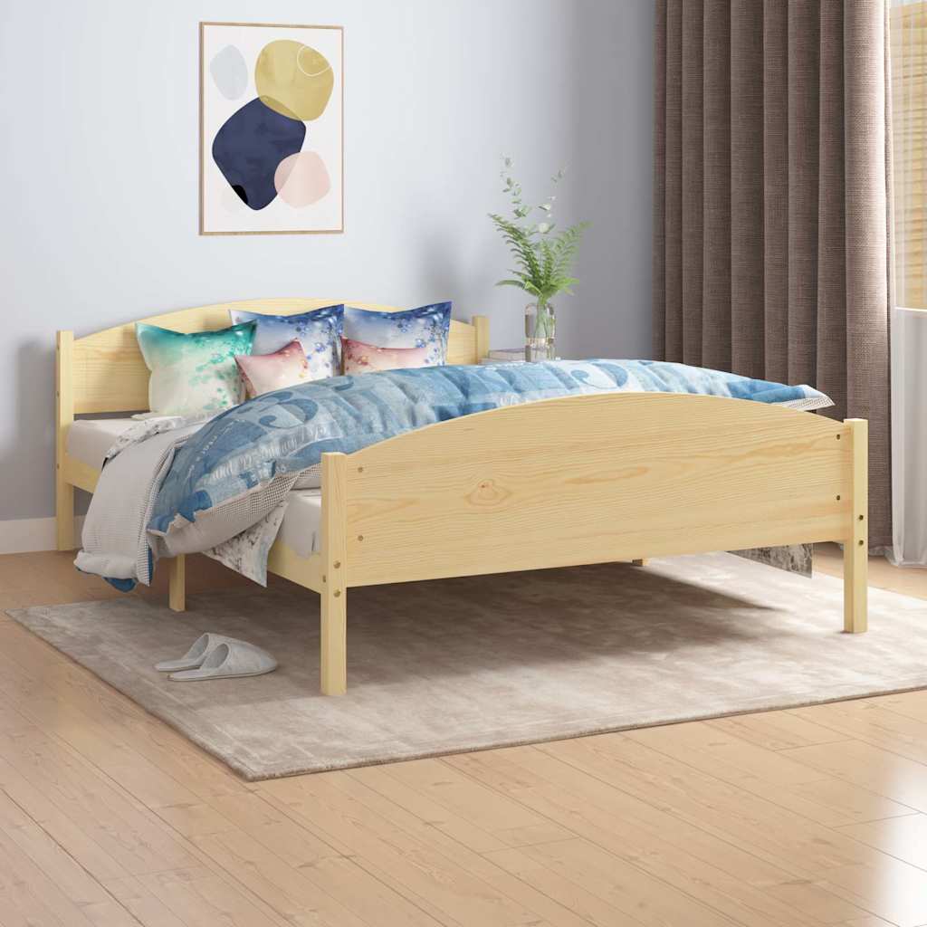 Vidaxl bedframe massief grenenhout 160x200 cm