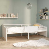 Vidaxl bedbank 3-zits massief grenenhout 90x200 cm wit