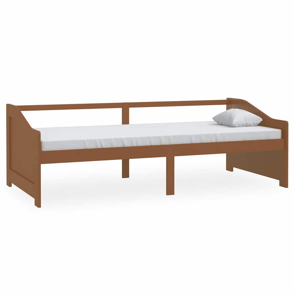 Vidaxl bedbank 3-zits massief grenenhout honingbruin 90x200 cm