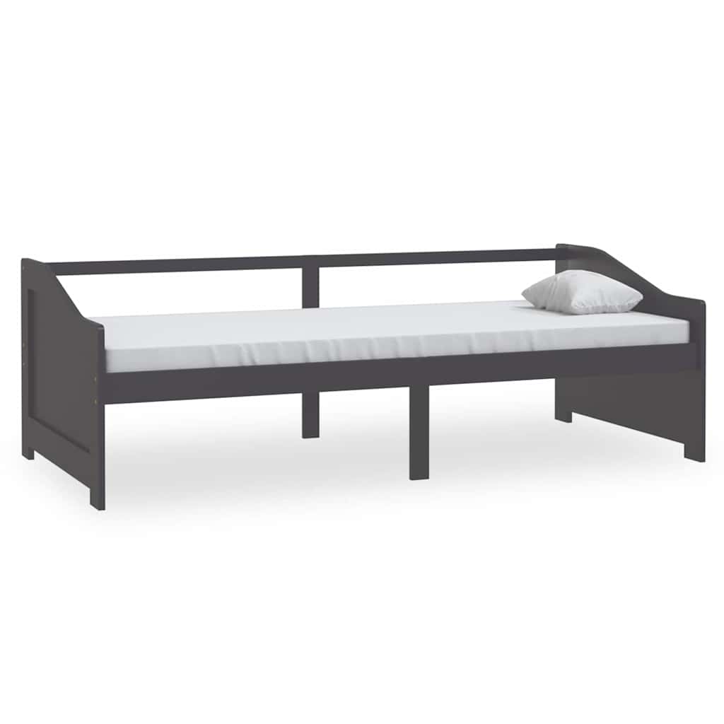 Vidaxl bedbank 3-zits massief grenenhout donkergrijs 90x200 cm