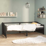 Vidaxl bedbank 3-zits massief grenenhout donkergrijs 90x200 cm