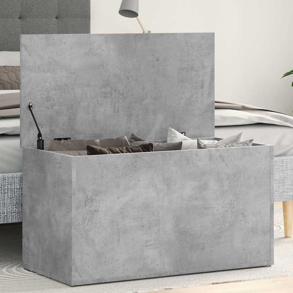 Vidaxl opbergkist 84x42x46 cm bewerkt hout betongrijs