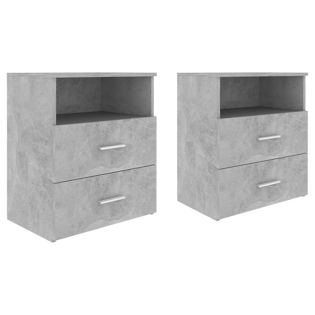 Vidaxl nachtkastjes 2 st 50x32x60 cm betongrijs