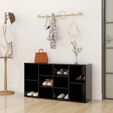 Vidaxl Schuhsofa 103x30x54,5 cm verarbeitetes Holz schwarz