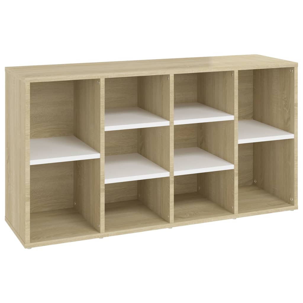 Canapé de chaussure Vidaxl 103x30x54.5 cm en bois blanc sonoma chêne couleur