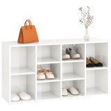 Vidaxl Shoes Bank 103x30x54.5 cm de madera procesada de alto brillo blanco