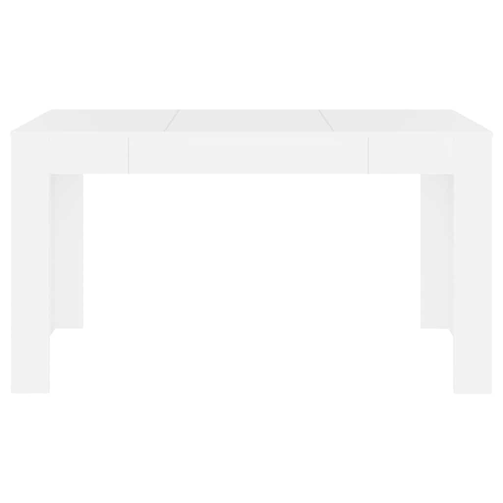 Vidaxl eettafel 140x74,5x76 cm bewerkt hout wit