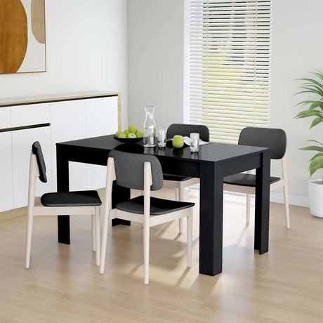 Vidaxl eettafel 140x74,5x76 cm spaanplaat zwart