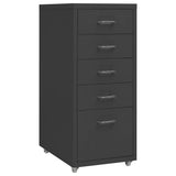 Vidaxl ladeblok verrijdbaar 28x41x69 cm metaal antracietkleurig