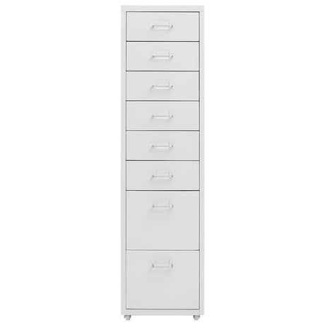 Vidaxl ladeblok verrijdbaar 28x41x109 cm metaal grijs