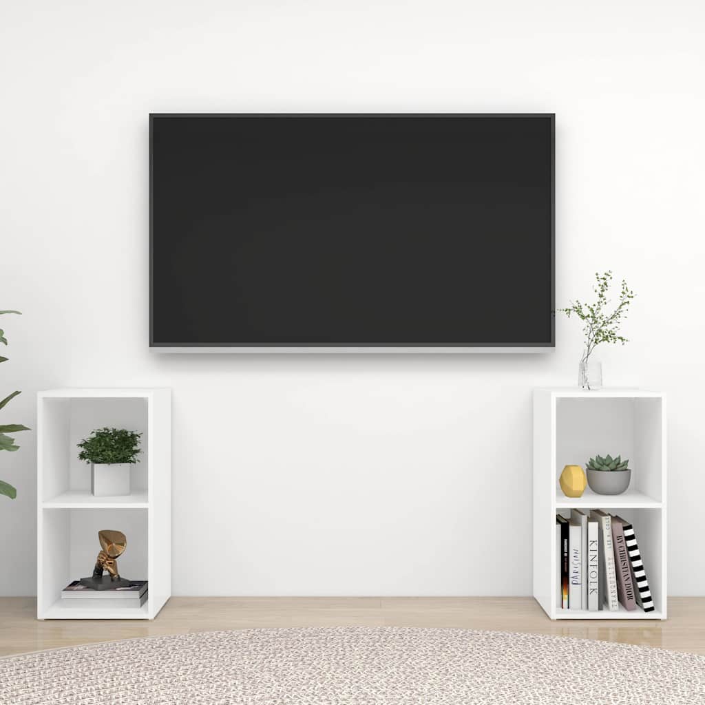 Vidaxl tv-meubelen 2 st 72x35x36,5 cm bewerkt hout wit