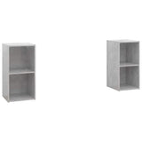 Vidaxl tv-meubelen 2 st 72x35x36,5 cm bewerkt houtbetongrijs