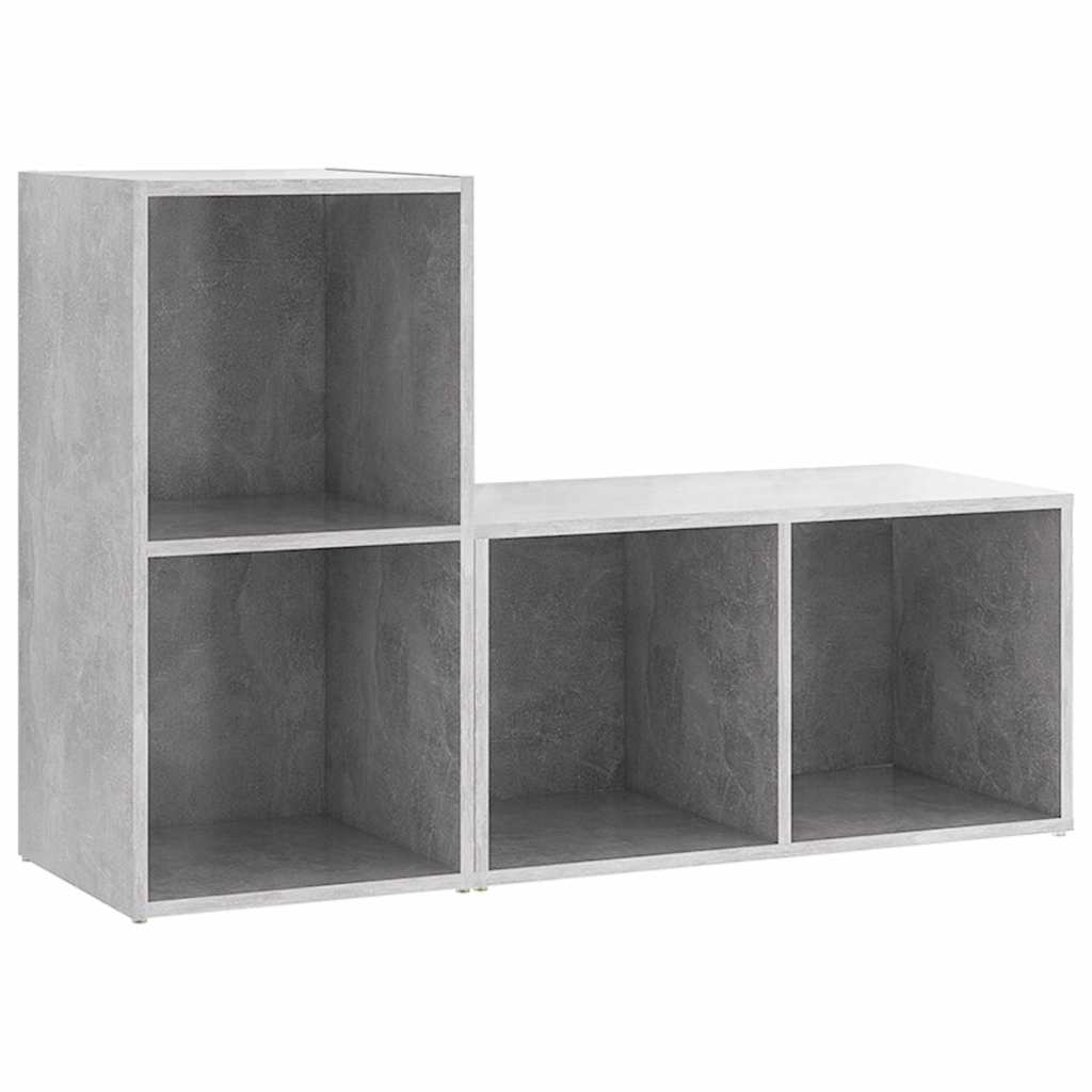 Vidaxl tv-meubelen 2 st 72x35x36,5 cm bewerkt hout betongrijs