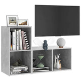 Vidaxl tv-meubelen 2 st 72x35x36,5 cm bewerkt hout betongrijs