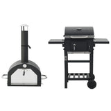 Vidaxl-Pizzaofen und Grill 3-in-1 Schwarz