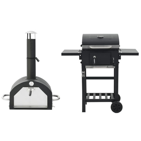 Vidaxl-Pizzaofen und Grill 3-in-1 Schwarz