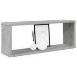 Vidaxl wandschappen kubus 4 st 60x15x23 cm bewerkt hout betongrijs