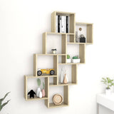 Vidaxl wandschap kubus 90x15x119 cm bewerkt hout sonoma eikenkleurig