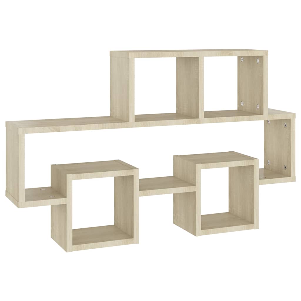 Vidaxl wandschap auto-vormig 82x15x51 cm bewerkt hout sonoma eiken