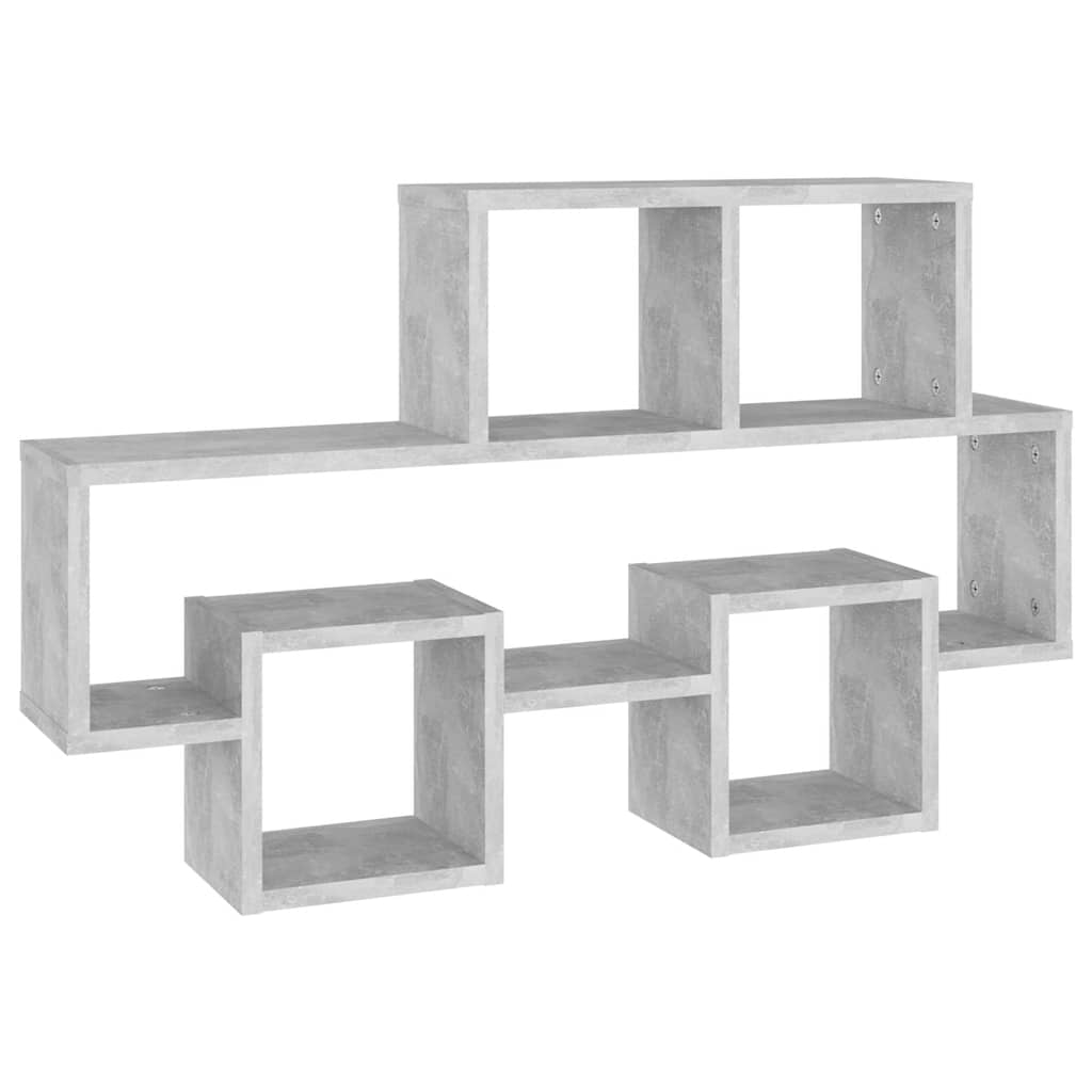 Vidaxl wandschap auto-vormig 82x15x51 cm bewerkt hout betongrijs