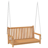 Vidaxl Swing Bank 114x60x64 cm Teak solido