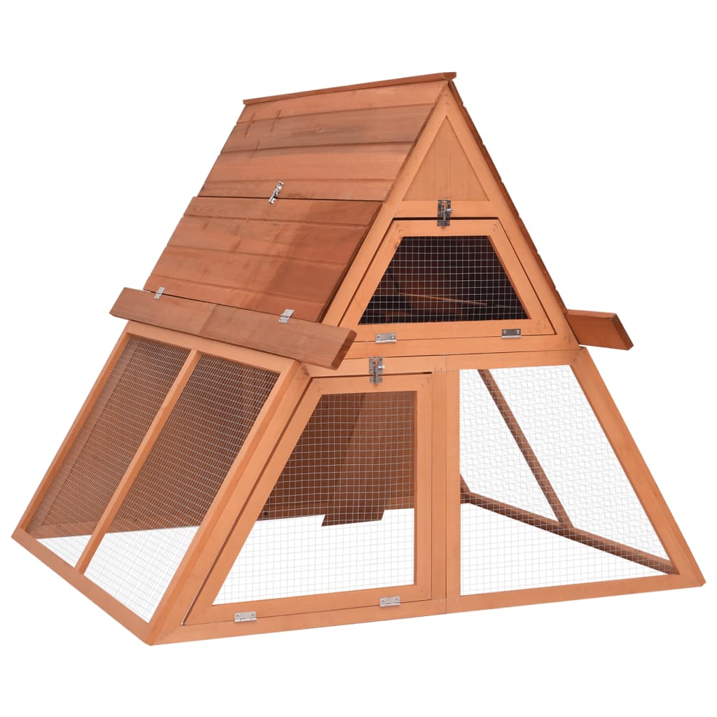 Vidaxl Rabbit Hutch 152x127x109.5 cm de pino sólido