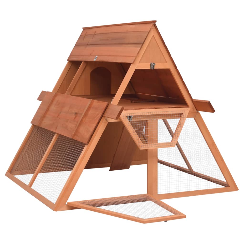 Vidaxl Rabbit Hutch 152x127x109.5 cm de pino sólido