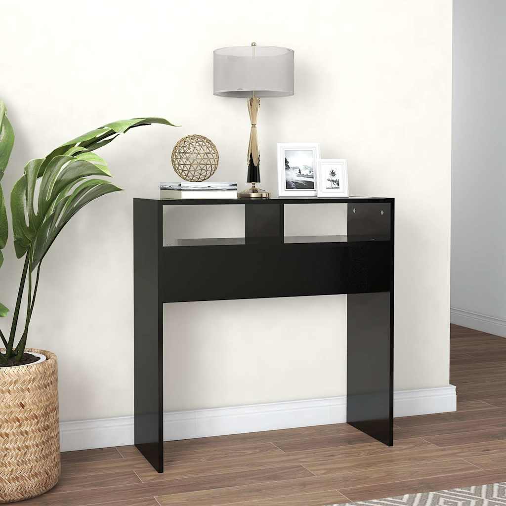 Vidaxl wandtafel 78x30x80 cm bewerkt hout zwart