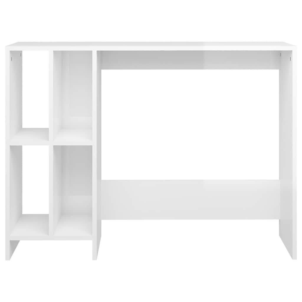 Vidaxl bureau 102,5x35x75 cm bewerkt hout hoogglans wit