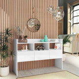 Vidaxl dressoir 105x30x70 cm bewerkt hout hoogglans wit