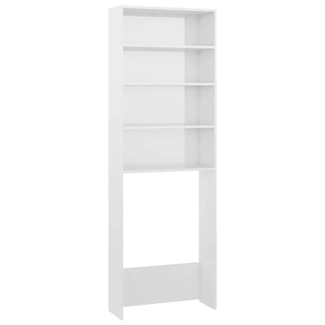 Vidaxl Waschmaschinenschrank 64x24x190 cm Hochglanz weiß