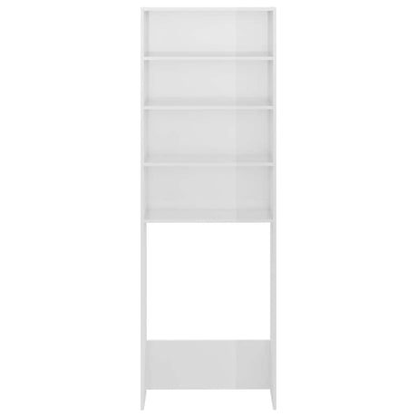 Vidaxl Waschmaschinenschrank 64x24x190 cm Hochglanz weiß