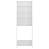 Vidaxl Waschmaschinenschrank 64x24x190 cm Hochglanz weiß