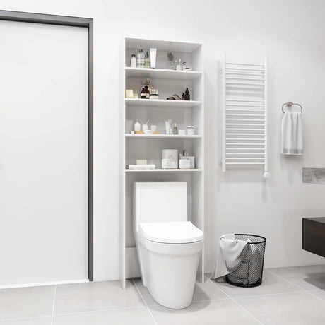 Vidaxl Waschmaschinenschrank 64x24x190 cm Hochglanz weiß