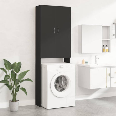 Vidaxl Waschmaschinenschrank 64x25.5x190 cm Schwarz