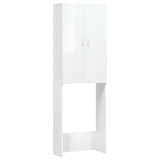 Vidaxl Waschmaschinenschrank 64x25.5x190 cm Hochglanz weiß