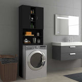 Vidaxl Waschmaschinenschrank 64x25.5x190 cm Schwarz