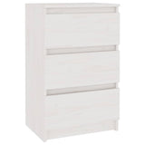Vidaxl nachtkastje 40x29,5x64 cm massief grenenhout wit