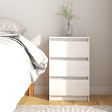 Vidaxl nachtkastje 40x29,5x64 cm massief grenenhout wit
