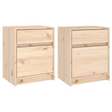 Vidaxl nachtkastjes 2 st 50x34x50 cm massief grenenhout