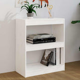Vidaxl boekenkast kamerscherm 60x30x71,5 cm massief grenenhout wit