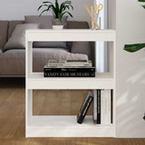 Vidaxl boekenkast kamerscherm 60x30x71,5 cm massief grenenhout wit